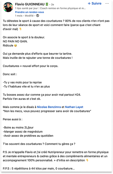 LinkedIn testimonial